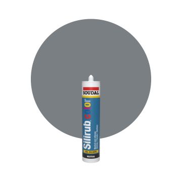 Soudal Silirub Color RAL 7037 Dammgrå Silikonfog 300ml