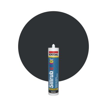 Soudal Silirub Color RAL 7021 Svartgrå Silikonfog 300ml