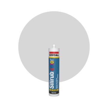Soudal Silirub Color RAL 7035 Ljusgrå Silikonfog 300ml