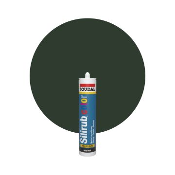 Soudal Silirub Color RAL 6022 Olivgrön Silikonfog 300ml