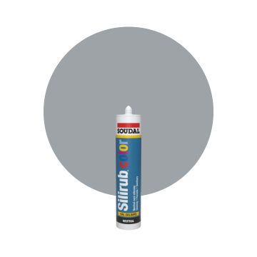 Soudal Silirub Color RAL 7040 Fönstergrå Silikonfog 300ml