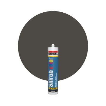 Soudal Silirub Color RAL 7022 Umbragrå Silikonfog 300ml