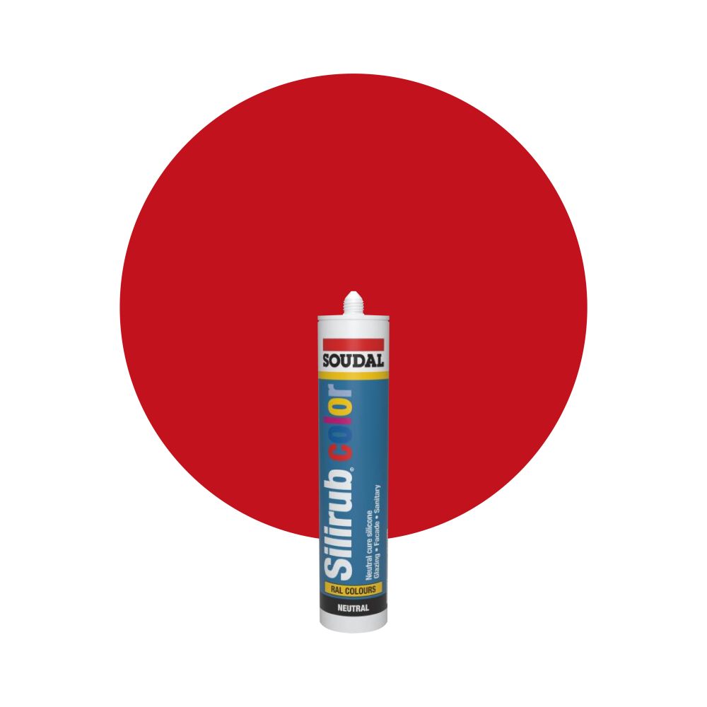 Soudal Silirub Color - RAL 3020 Trafikröd main product photo